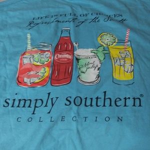 Teal simply southern tee